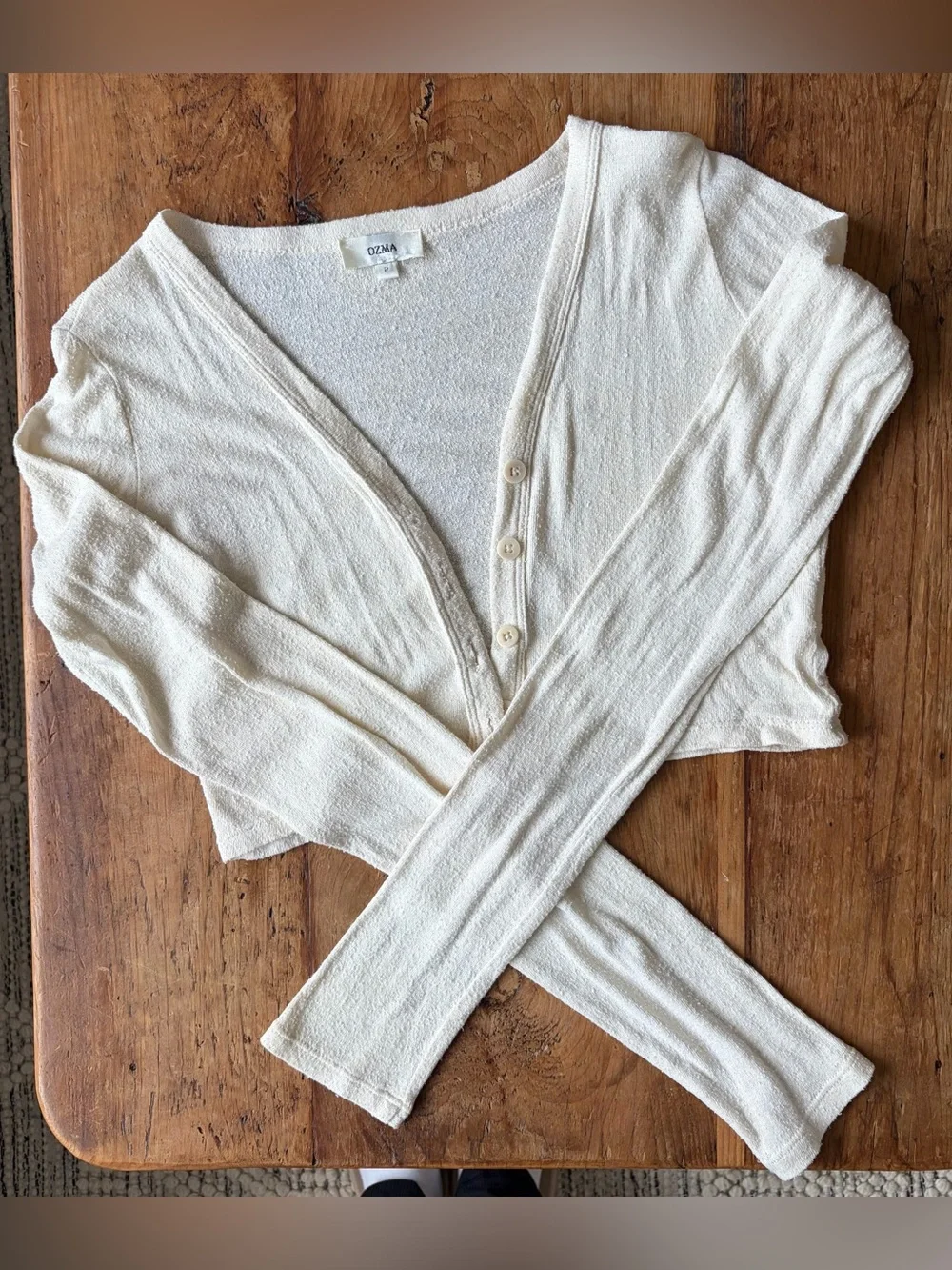 OZMA of California cropped silk cardigan - Picture 1 of 10